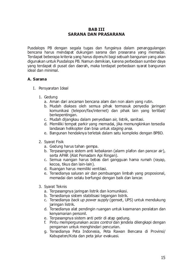Perka BNPB No 15 Tahun 2012 Perka BNPB No 15 Tahun 2012