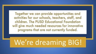 We’re dreaming BIG!
 