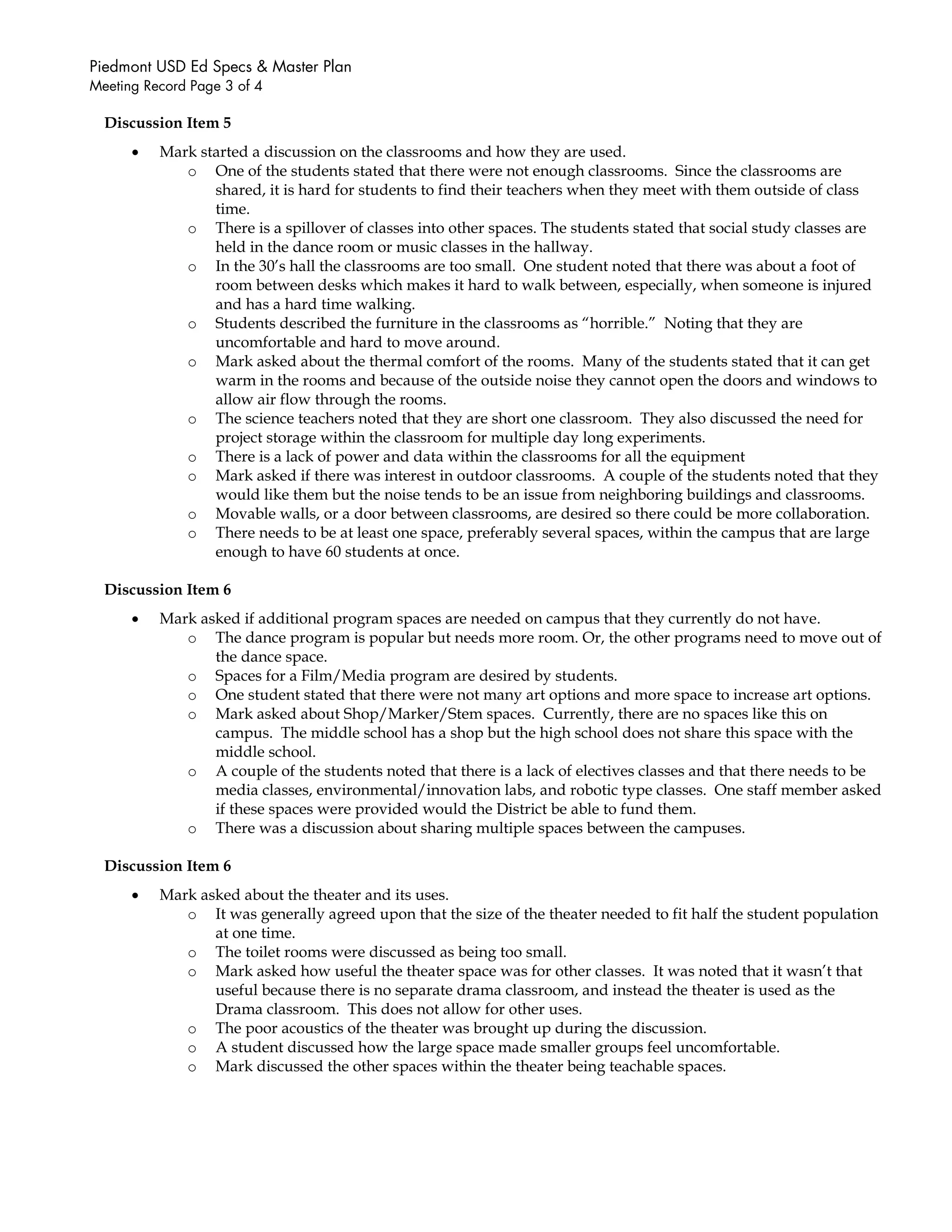PUSD Facilities Master Plan Development | PDF