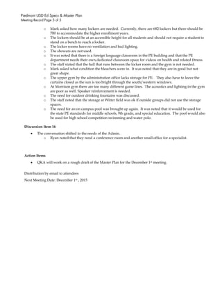 PUSD Facilities Master Plan Development | PDF