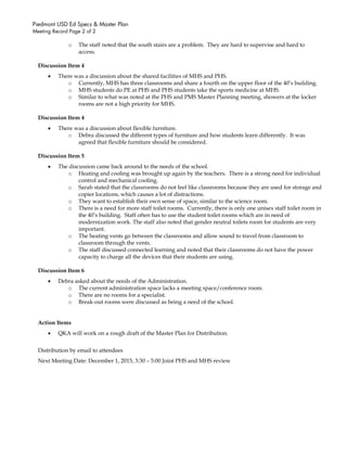 PUSD Facilities Master Plan Development | PDF