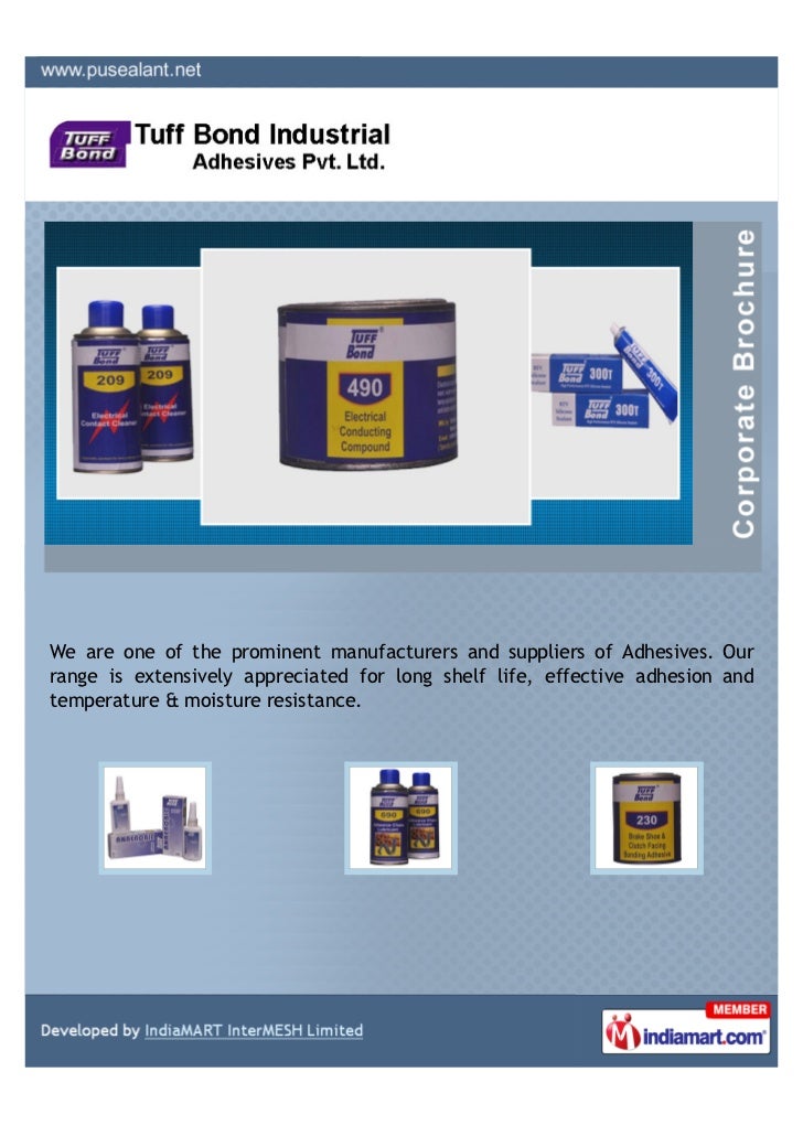 TuffBond Industrial Adhesives Private Limited, Mumbai, Speciality