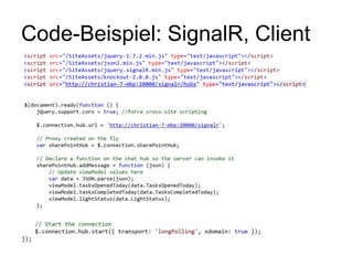 Code-Beispiel: SignalR, Client
 