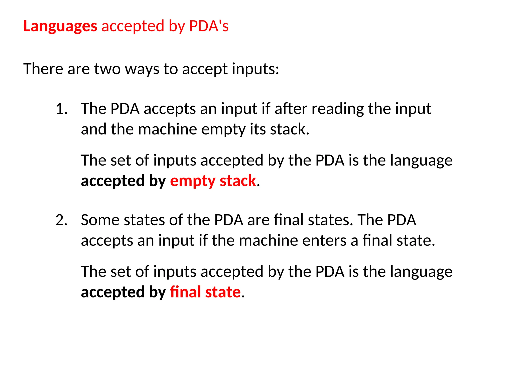 Pda Language Use Examples Turing Machine push down automata-examples | PPT