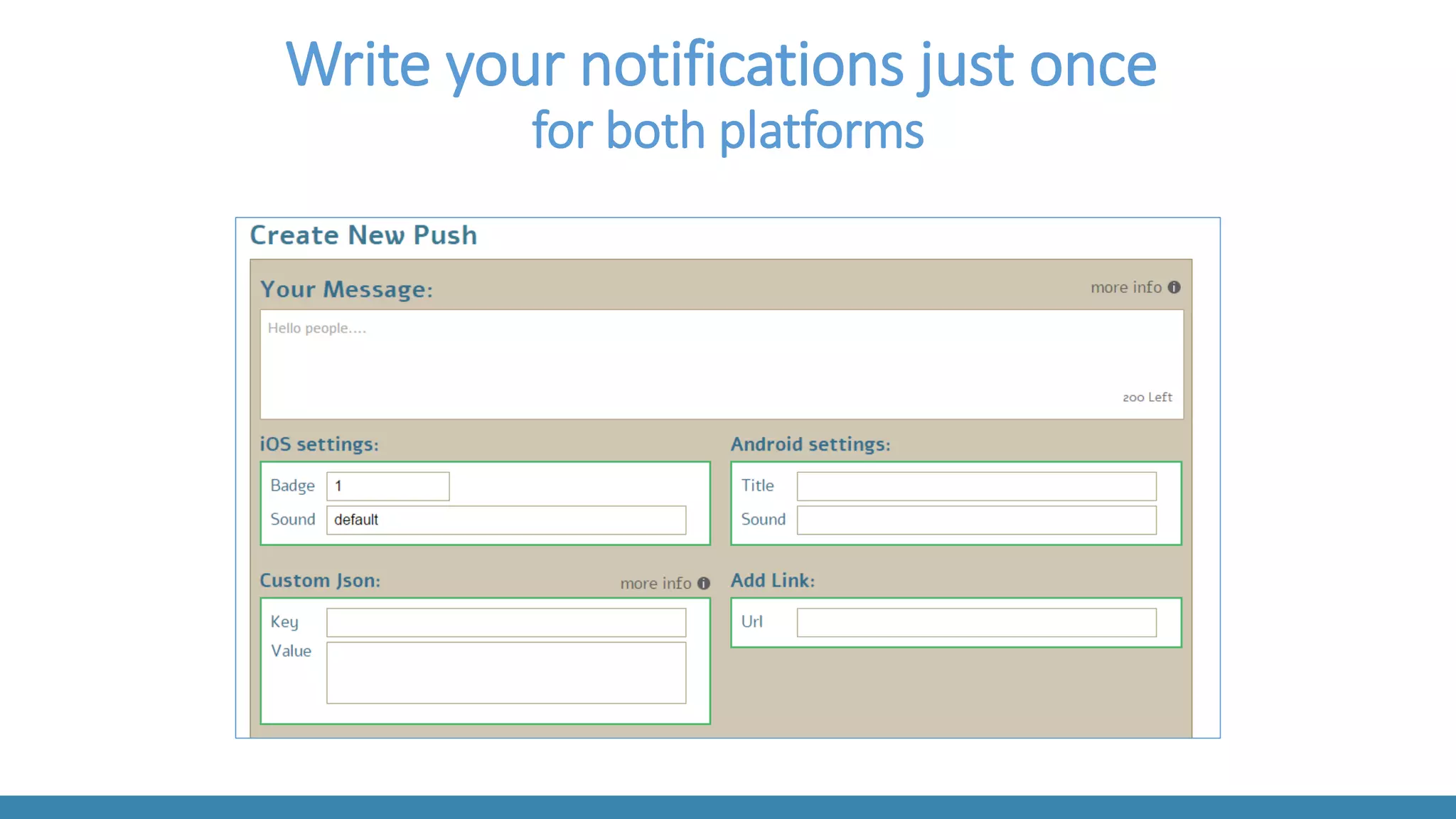 Write your notifications just once for both platforms  