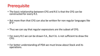 Cfg Drawing Push down automata | PPTX