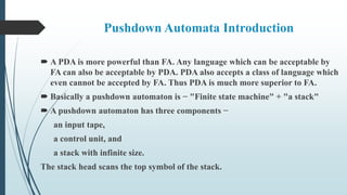 Push Down Automata (PDA) | TOC (Theory of Computation) | NPDA | DPDA | PPT