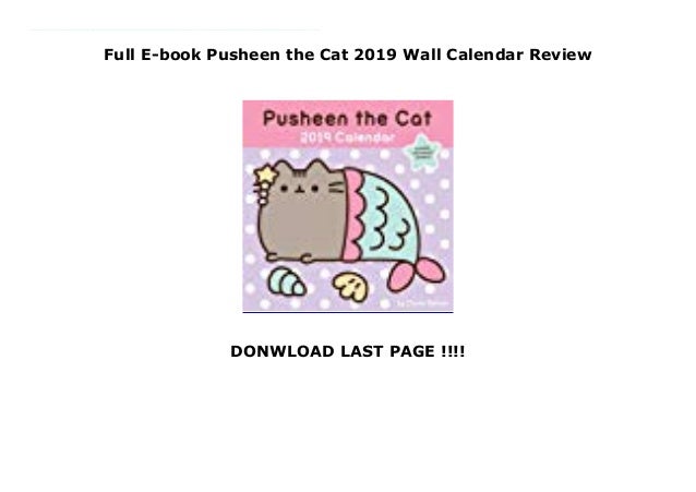 pusheen cat calendar 2019