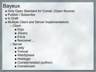 Pushing Datatothe Browserwith Comet Ajax W