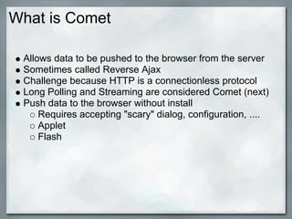 Pushing Datatothe Browserwith Comet Ajax W