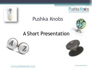 Pushka Knobs
A Short Presentation

www.pushkaknobs.com

contactus@pushka-uk.com

 