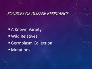 Pushpa Jharia # Breeding for Biotic Stress Resistance ppt. | PPTX