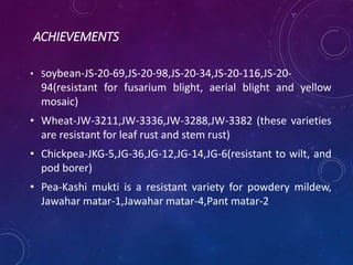 Pushpa Jharia # Breeding for Biotic Stress Resistance ppt. | PPTX