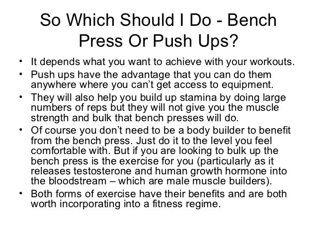 Pushups And Bench Press Same Day Pushups And Bench Press Same Day
