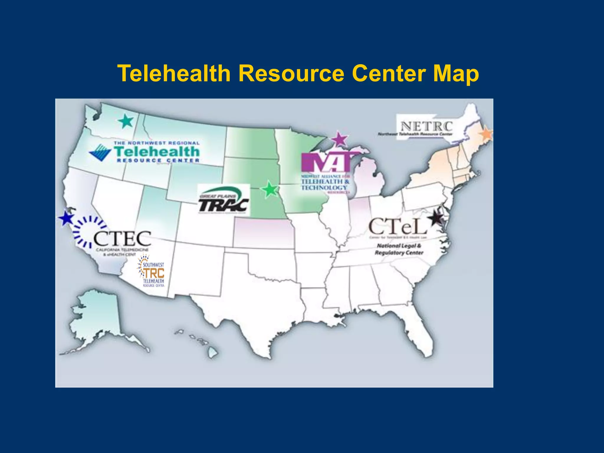 Telehealth Resource Center Map
 