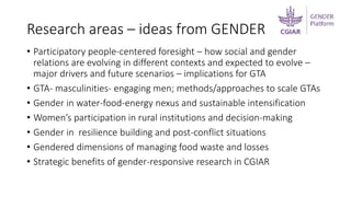 Research in the new gender platform: What and how?