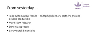 Research in the new gender platform: What and how?