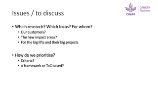 Research in the new gender platform: What and how?