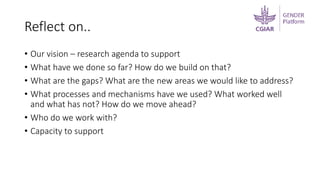 Research in the new gender platform: What and how?