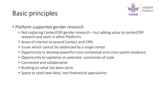 Research in the new gender platform: What and how?