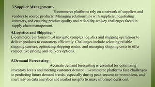 User internet and intranet based e commerce based issues | PPTX