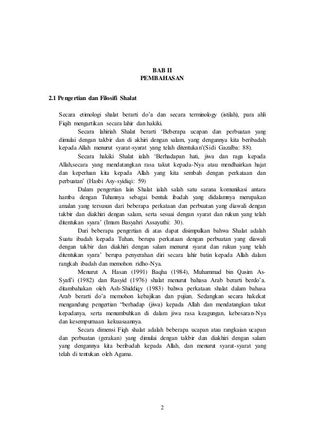 Makalah Agama Islam Filosofi Sholat Pdf Slideshare