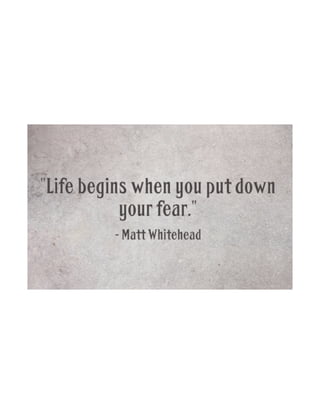 Put down your fear - OET
