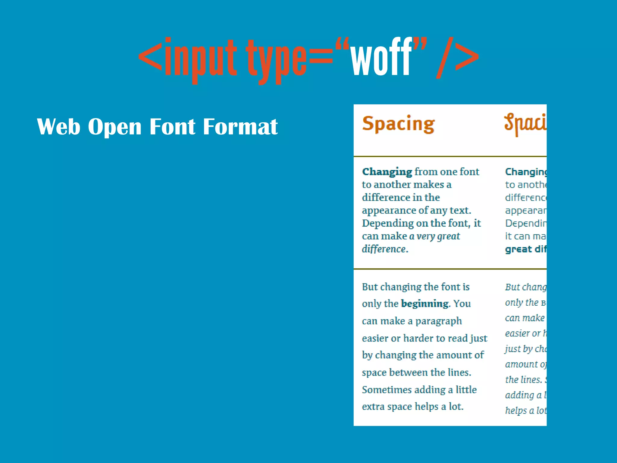 Web Open Font Format
 