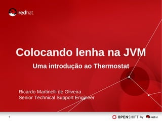 Colocando lenha na JVM 
Uma introdução ao Thermostat 
Ricardo Martinelli de Oliveira 
Senior Technical Support Engineer 
1 by 
 
