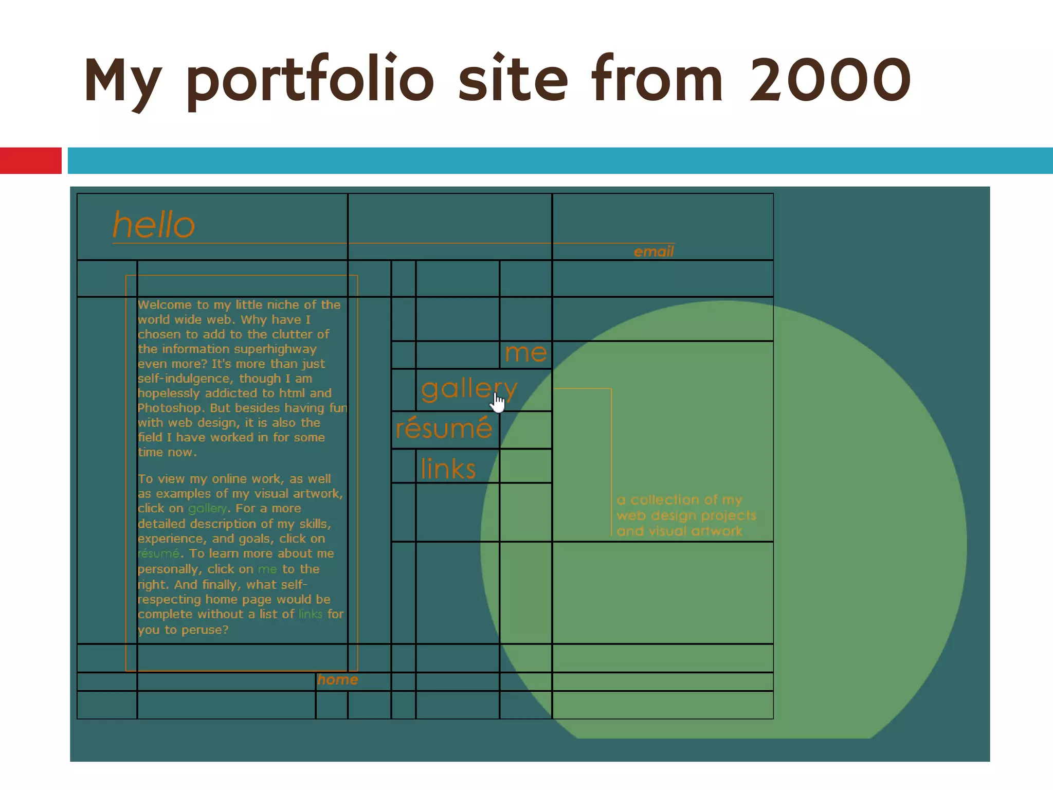 My portfolio site from 2000
 