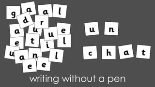 Putting pen to paper