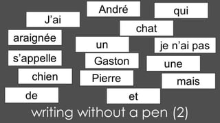 Putting pen to paper