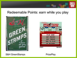 Redeemable Points: earn while you play S&H GreenStamps PrizePlay 
