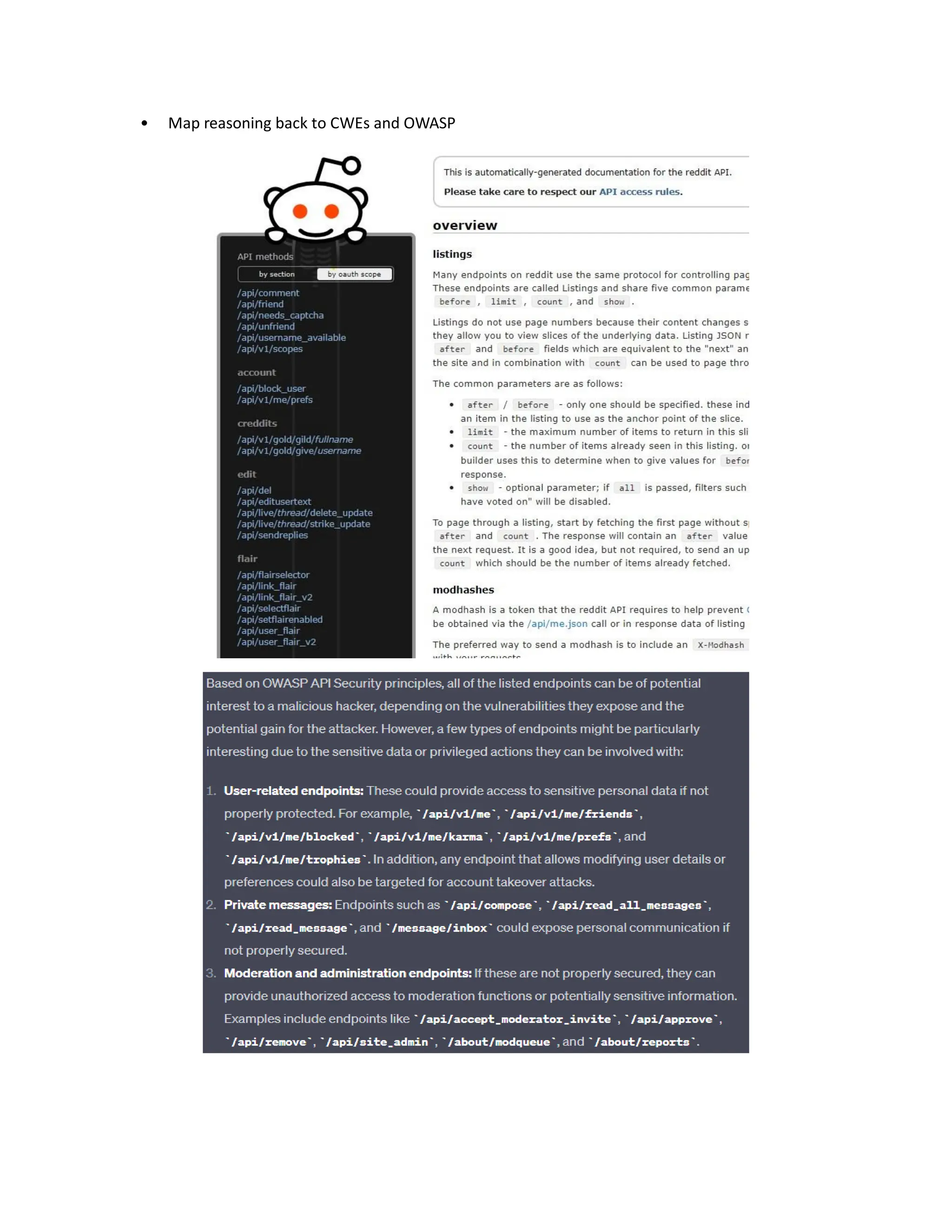 • Map reasoning back to CWEs and OWASP
 
