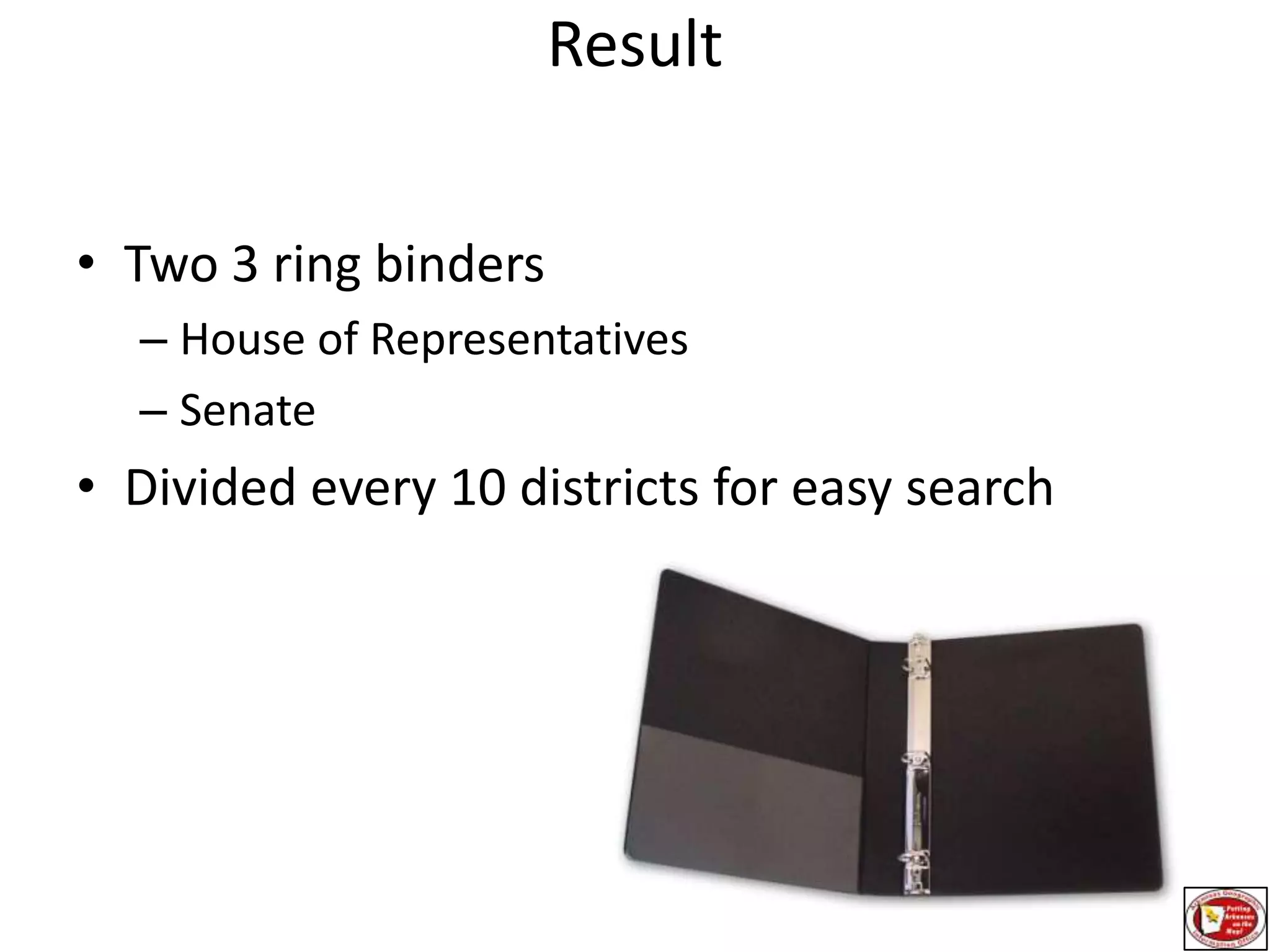 Arrival of DataSet a cut off dateThe data spoke for itselfCountyCitySchool DistrictMake a decision and move on