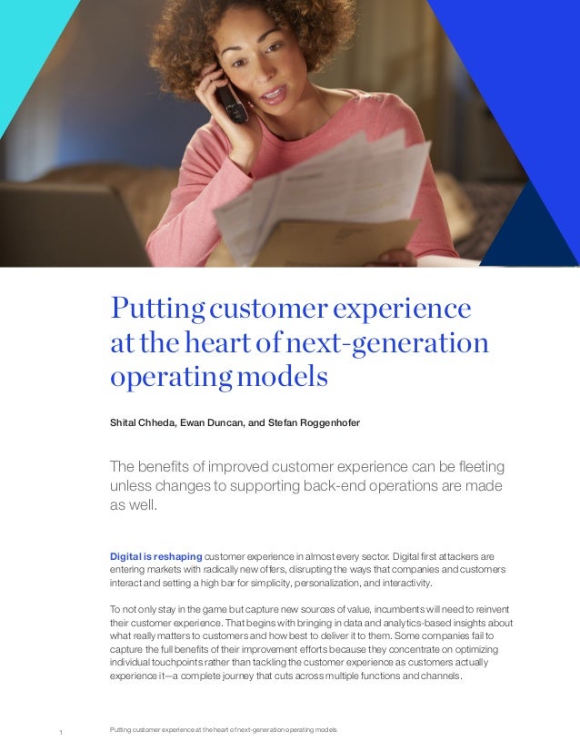 Putting customer experience at the heart of next generation ops models