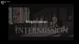 Intermission ….
 