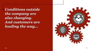 Conditions outside
the company are
also changing.
And customers are
leading the way…
8PwC
 