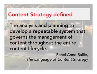 Putting Out Fires with Content Strategy (InfoDevDC meetup) Slide 20