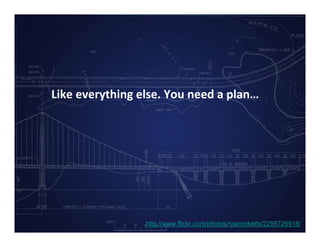 Like everything else. You need a plan…




  Questions? Text them to 619-994-1881

                                   http://www.flickr.com/photos/ryanricketts/2295726918/
 