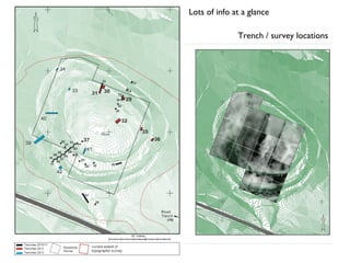 Lots of info at a glance
Trench / survey locations

 