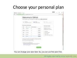 Choose your personal plan
You can change your plan later. So, you can use free plan first.
All rights reserved by www.mynerdy.com
 