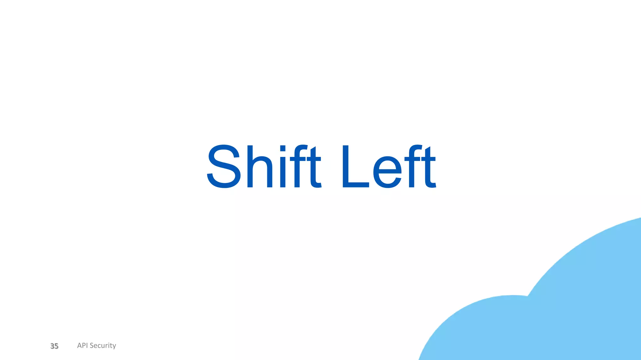35 API Security
Shift Left
35
 