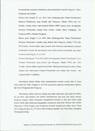 Putusan pengesahan perdamaian