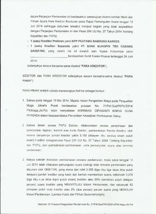 Putusan pengesahan perdamaian