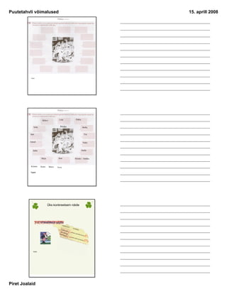 Puutetahvli võimalused