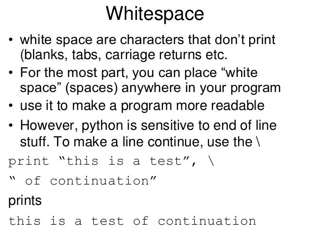 Python basics