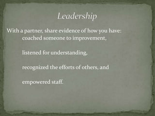 What are the personal benefits of coaching to the coach?  To the coachee?Strengthen their leadership competencies Increase in their confidenceImprove in their performanceFurther develop a skill strengthExplore a new approach to leading and learningPrepare for a new positionTarget a specific weakness for improvementBalance personal and professional relationshipsReiss (2007)