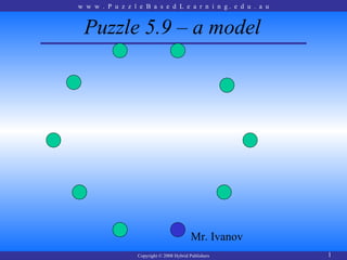 w w w . P u z z l e B a s e d L e a r n i n g. e d u . a u


 Puzzle 5.9 – a model




                                           Mr. Ivanov
                  Copyright © 2008 Hybrid Publishers         1
 