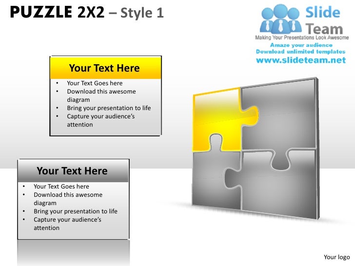 Puzzle 2x2 Style 1 Powerpoint Presentation Slides Ppt Templates Puzzle 2x2 Style 1 Powerpoint Presentation Slides Ppt Templates